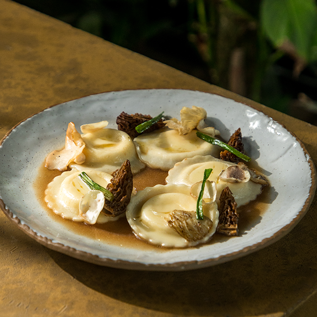 Morels and Ravioli